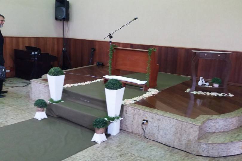 Decoração na igreja