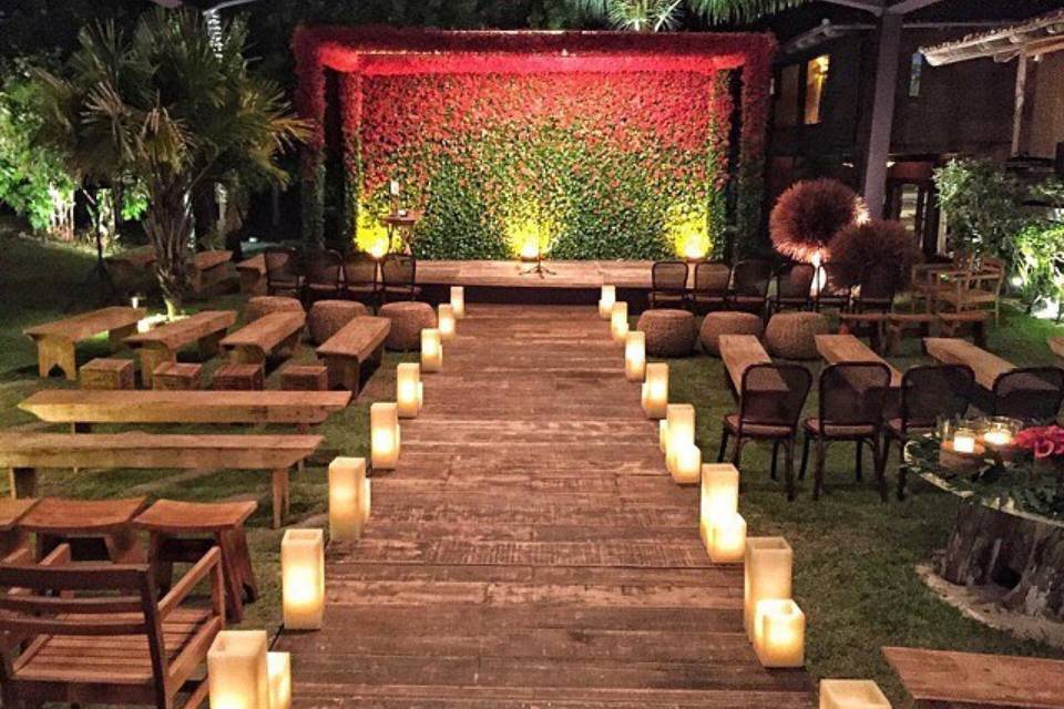 Altar para casamento na praia