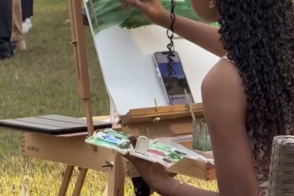 Realizando pintura