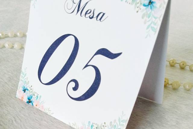 Placa numero de mesa