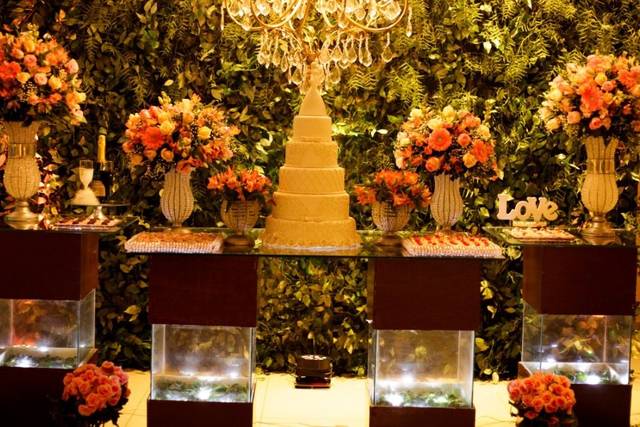 Decoração com flores naturais