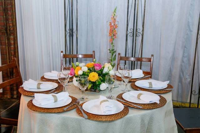 Decoração com flores naturais