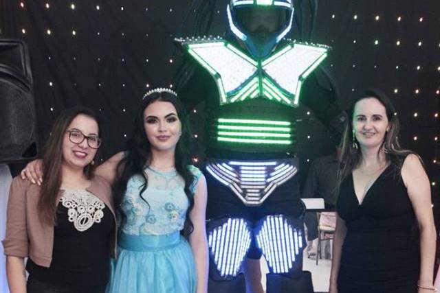 Robô de led para festas