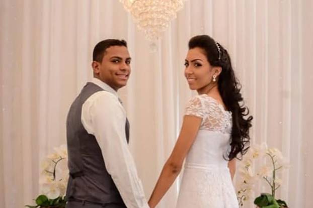 Vestido de renda casamento civil