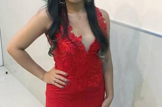 Vermelho com renda