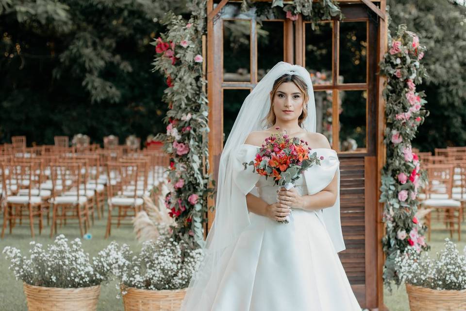 Noiva Larissa no Pos cerimônia