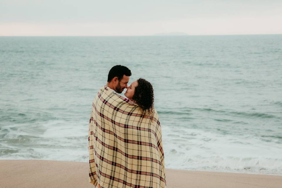 B&v ensaio casal na praia.