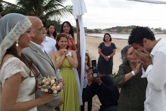 Casamento romântico na praia