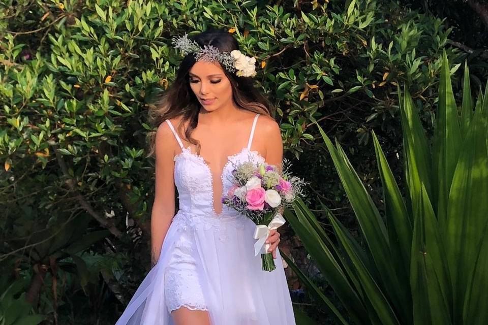 Noiva no jardim