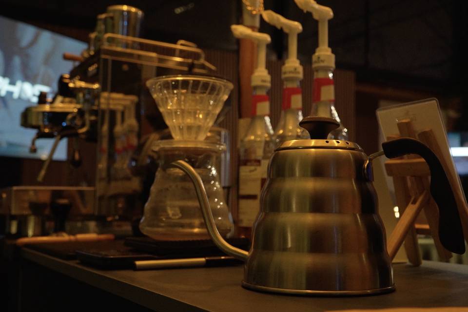 Estação de cafés em casamentos