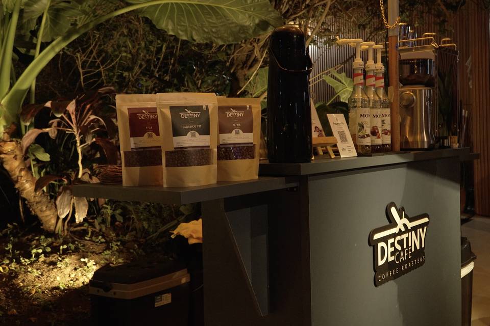 Estação de cafés em casamentos