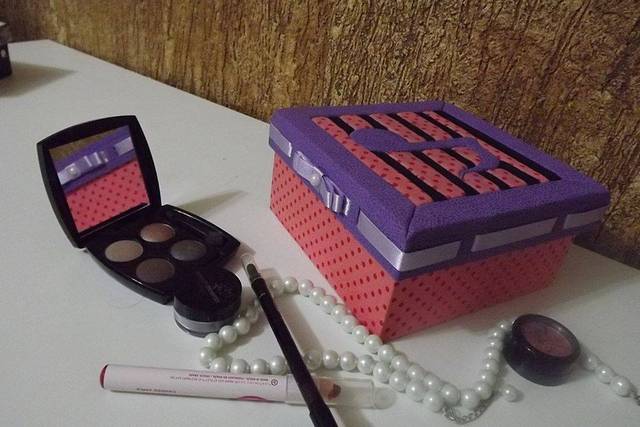 Caixinha porta joia - kit maquiagem