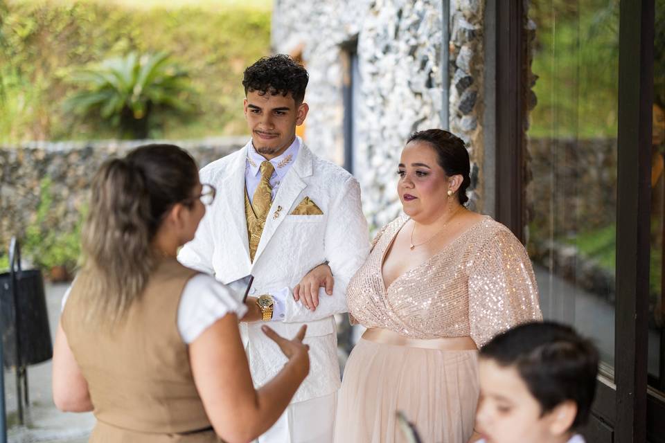Orientações ao noivo e a mãe