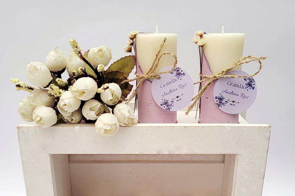 Velas aromáticas base Cimento