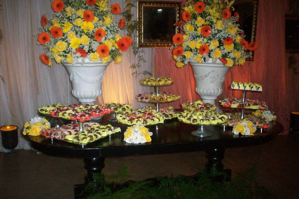 Mesa de doces floral