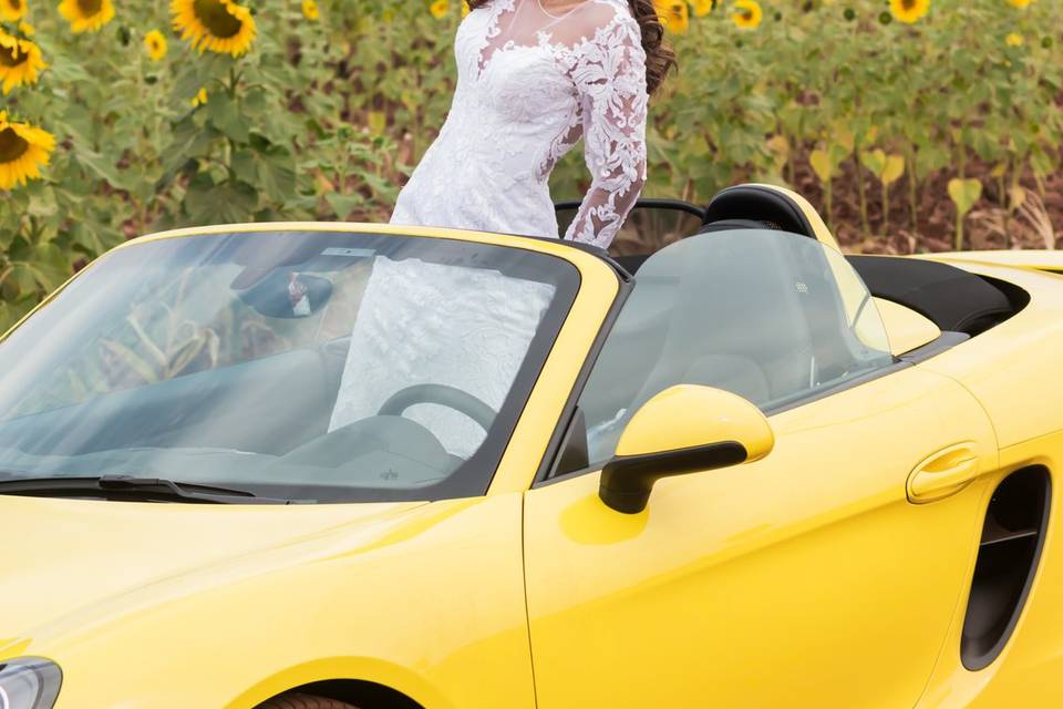 Porsche Boxster no pré-wedding
