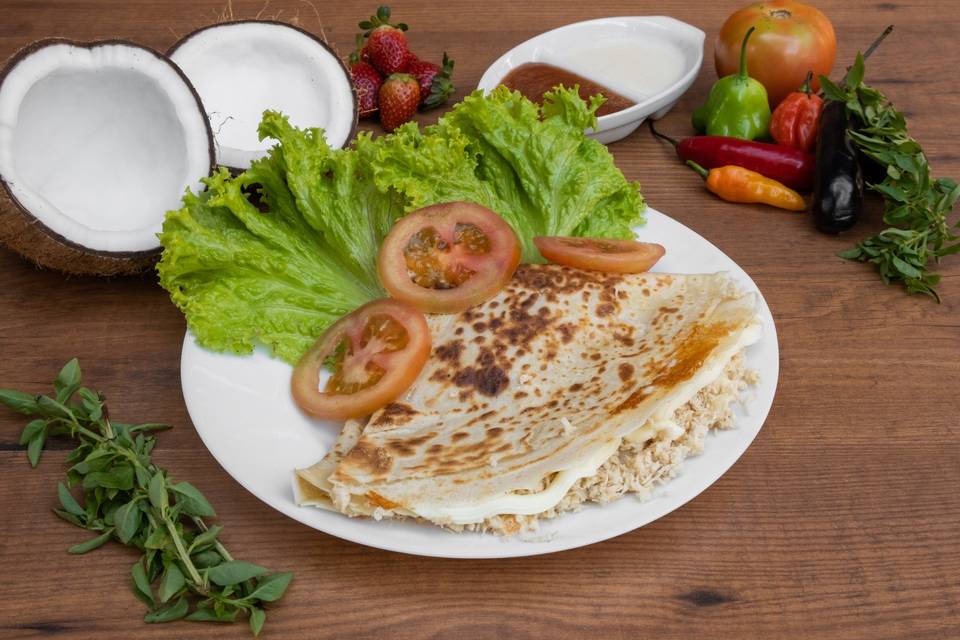 Crepe frango e catupiry