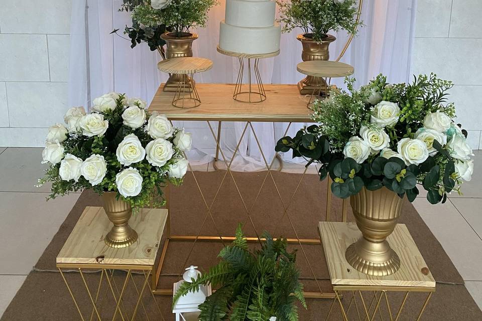 Decoração mesa do bolo