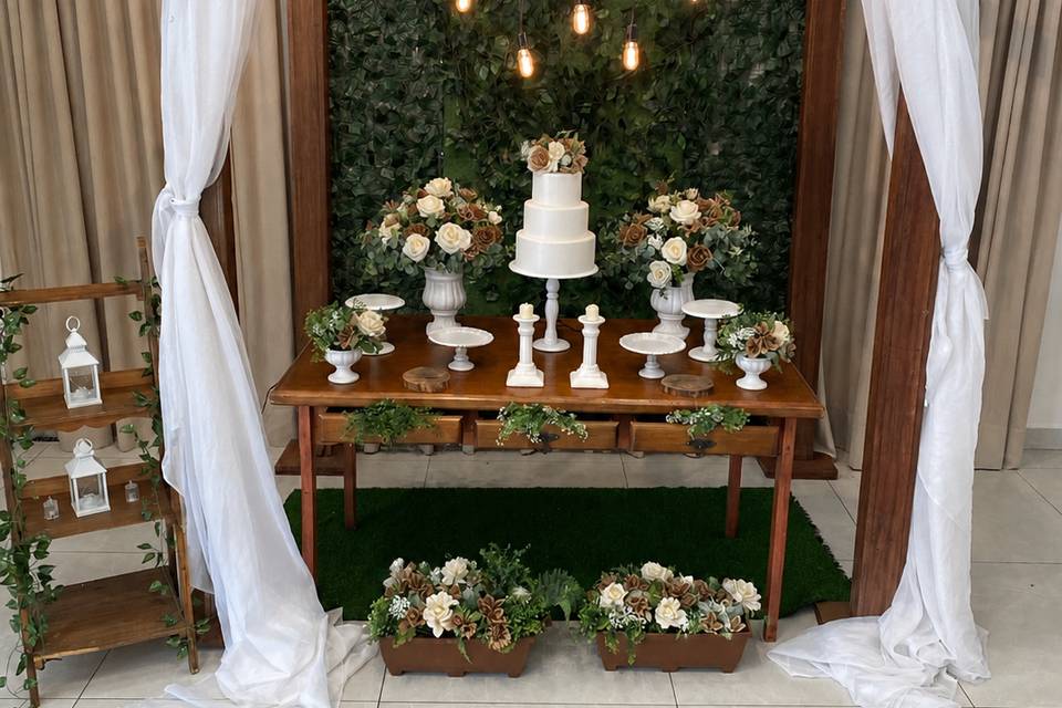Decoração mesa do bolo