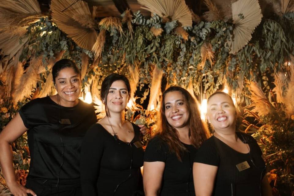 Eu e minha equipe maravilhosa