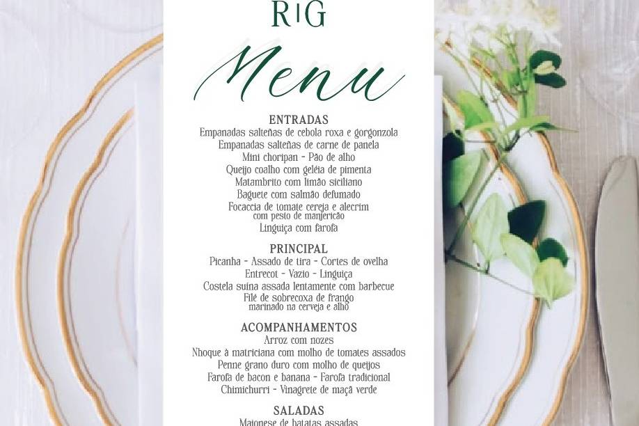 Menu de Jantar