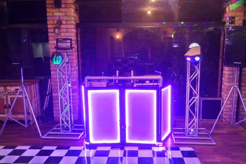 Cabine do DJ em led