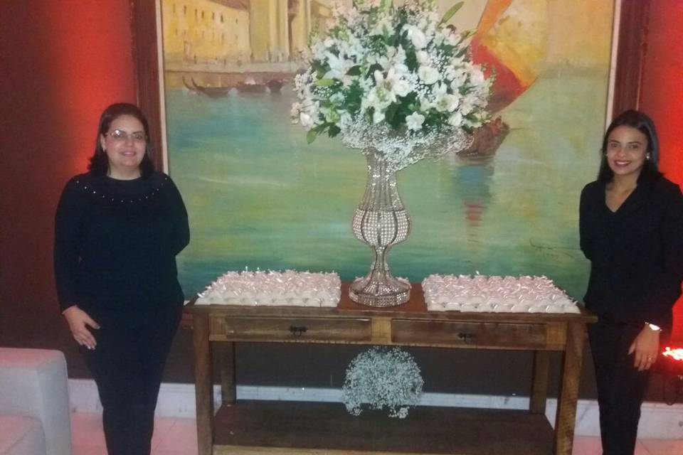 Mesa de bem casado montada