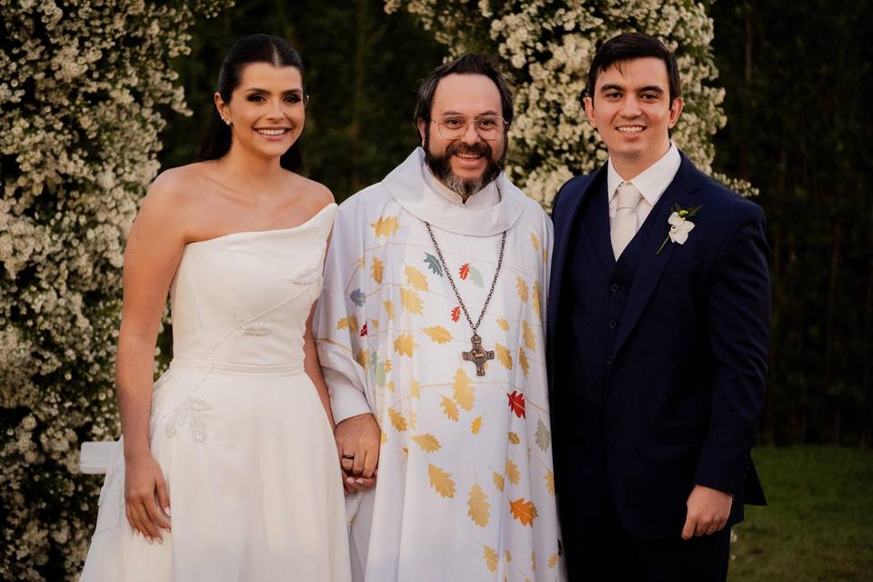 Com os recém casados