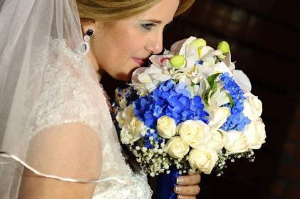 Bouquet Azul e Branco