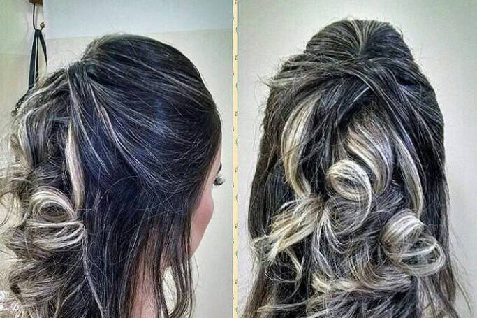 Penteado semi preso .