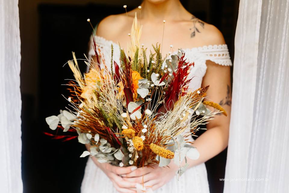 Bouquet de flores secas