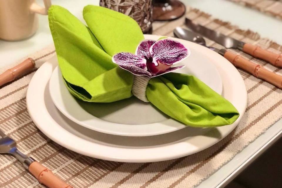 Guardanapo orquídea