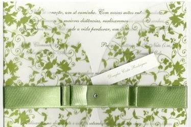 Papel aspen, impresso em relevo verde