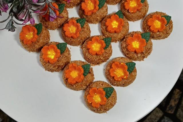 Flor de coco queimado