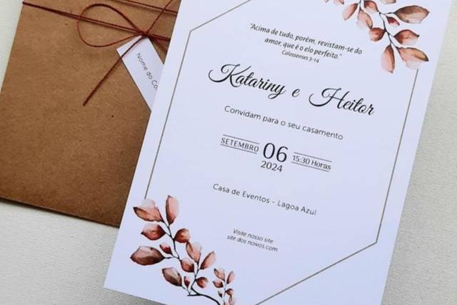 Convites de casamento personal