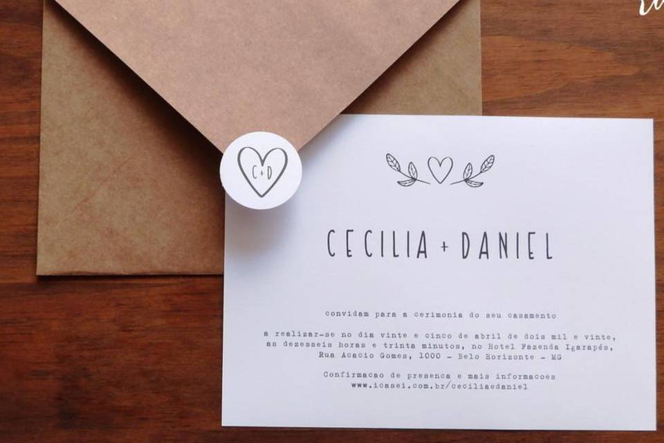 Convites de casamento personal