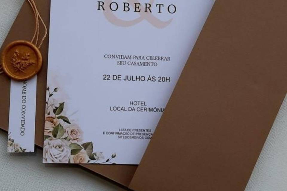 Convites de casamento personal