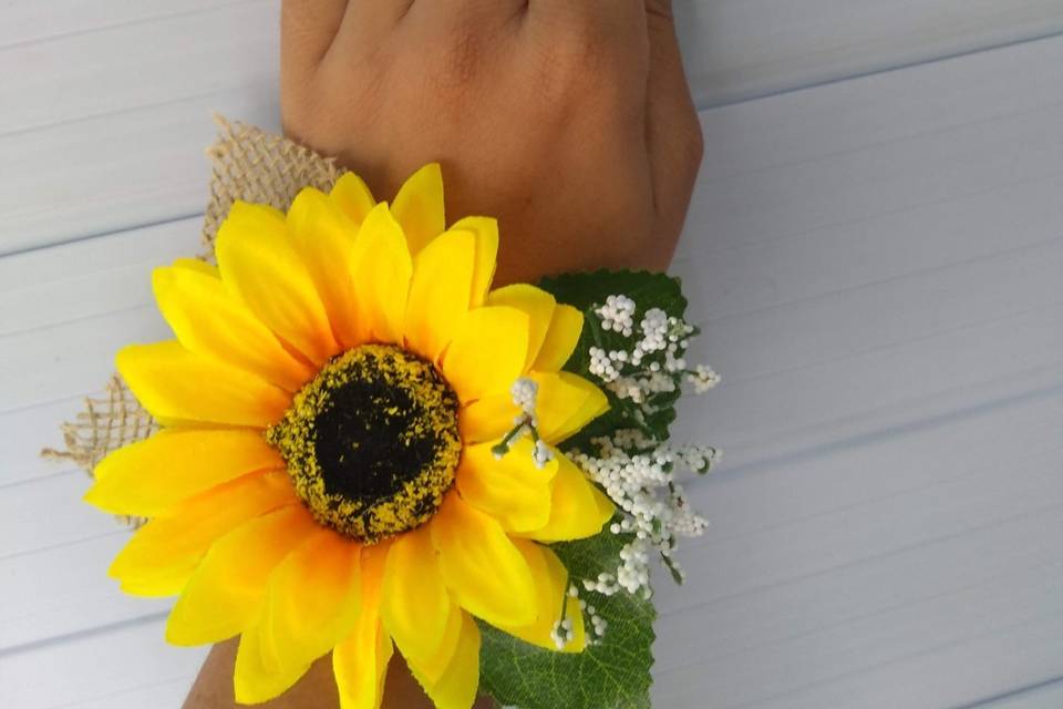 Corsage em girassol