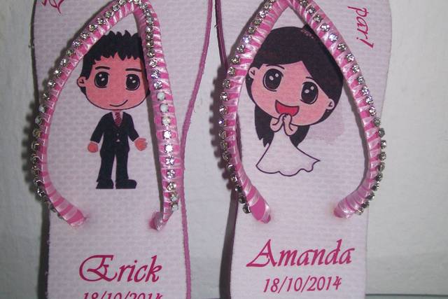 Chinelo com strass