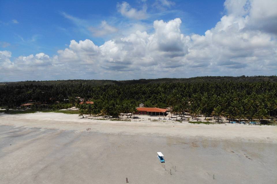 Vista com maré baixa