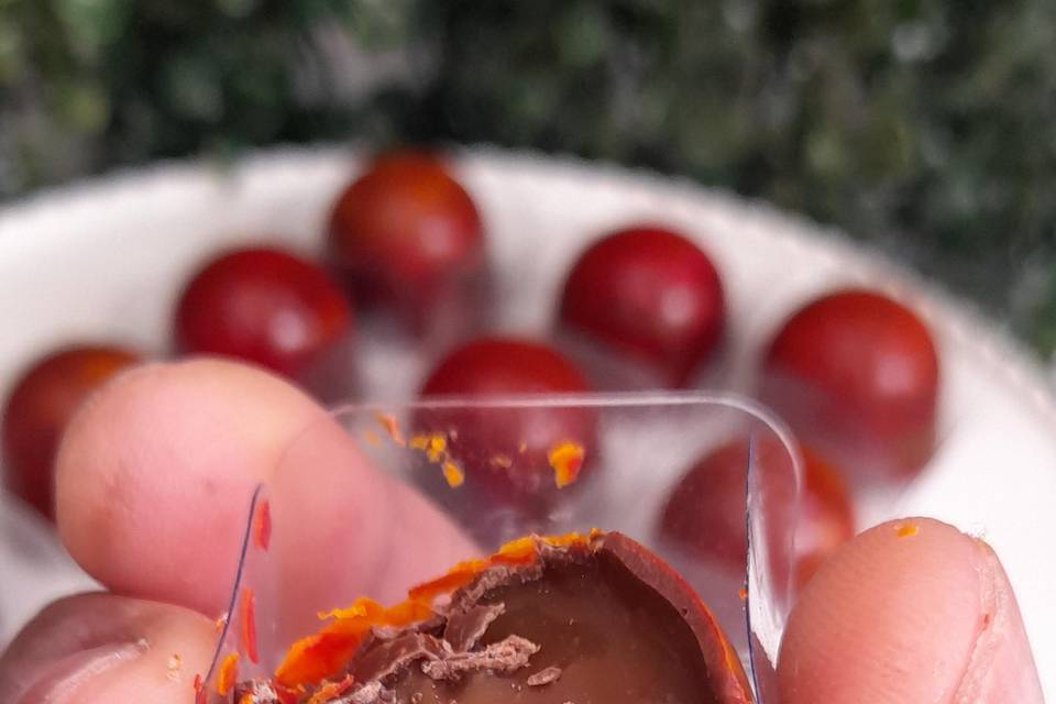 Bombom de caramelo salgado