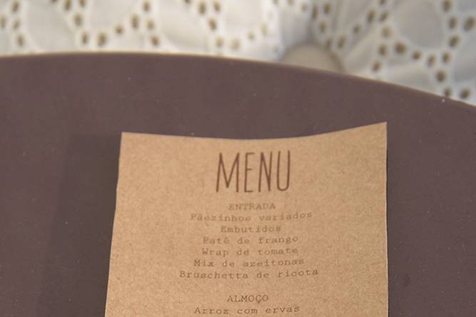 Menu rústico