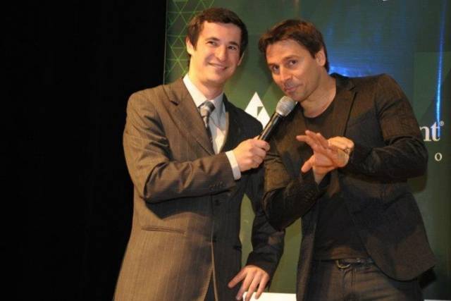 No palco com Murilo Rosa