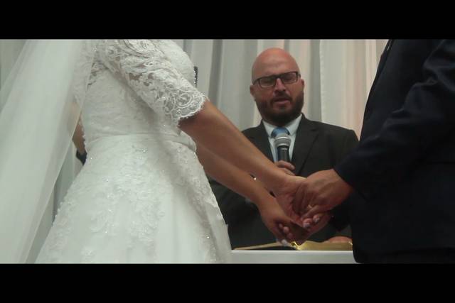 Cena da cerimônia religosa