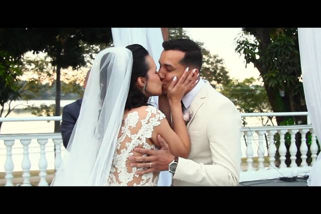 Cena da cerimônia religosa