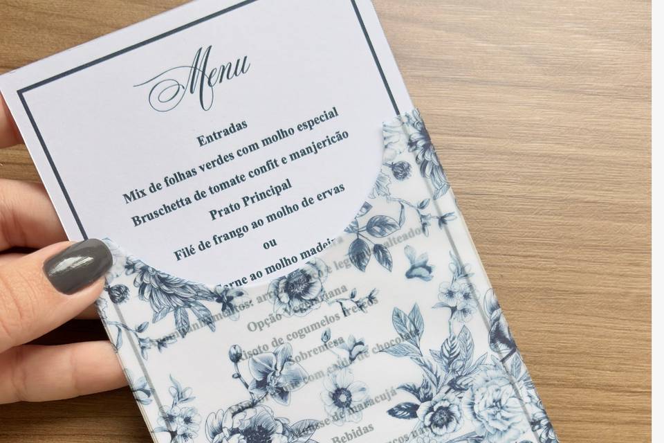 Acabamento elegante e delicado