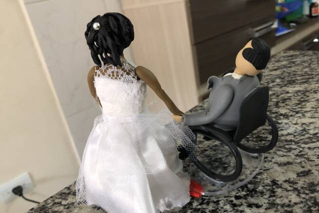 Topo de bolo Gabi e Henrique