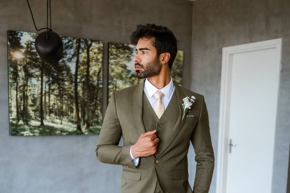 Traje Verde Oliva Toquio