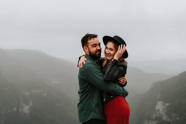 Ensaio casal na montanha