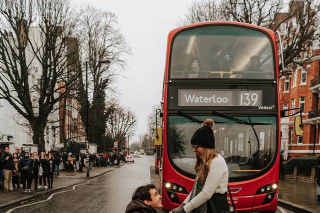 Pedido de casamento em Londres